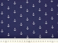 RESTST�CK 72 cm Double Gauze Anker, wei� auf dunkelblau