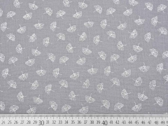 Double Gauze Musselin Bl�tter, grau