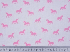Double Gauze Einhorn, rosa auf wei�