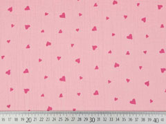 Double Gauze Herzen, rosa