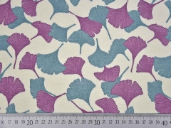 RESTST�CK 45 CM Leinen Viskose Ginkobl�tter, mint flieder