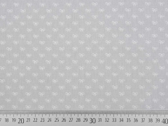 Baumwolle Schleifchen Sweeties wei� hellgrau