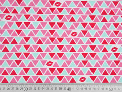 Jersey Dreiecke Kiss, pink rosa mint
