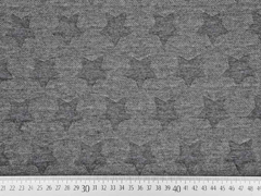 Jacquard Jersey Sterne, anthrazit