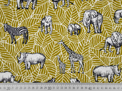 Canvas Tiere Afrika Safari, currygelb