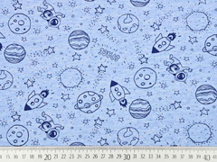 Jersey Weltraum, hellblau melange
