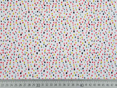 Baumwolle Konfetti, We like to Party, weiss bunt