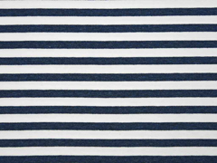 RESTST�CK 17 cm garngef�rbter French Terry Streifen, navy meliert