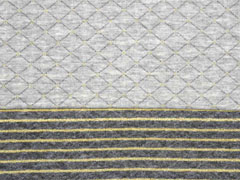 gesteppter Jersey Doubleface Rauten, gold grau