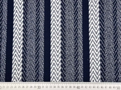Jacquard Jersey gemusterte Streifen, blau weiss