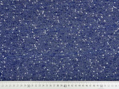 Strickstoff wei�e P�nktchen, dunkelblau melange