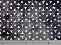 Viskosejersey Laser Cut Dreiecke Batik, schwarz