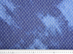 leichter Jeans Batikoptik Kreuzblume, jeansblau