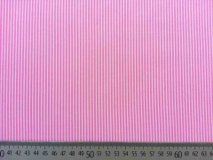 Baumwolle Mini Streifen, rosa/weiss