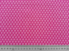 Baumwollsstoff Steubl�mchen, wei� pink (fuchsia)