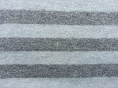 Wollstrick mit Mohair Blockstreifen, hellblau grau