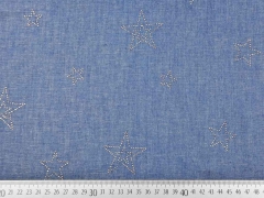 leichter Jeans gro�e Glitzsterne, jeansblau