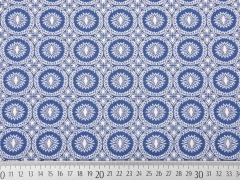 Jacquard R�dchen Bengalin, bleu / weiss
