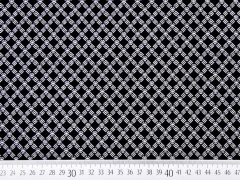 elastsicher Hosenstoff Bengalin Gittermuster, schwarz weiss