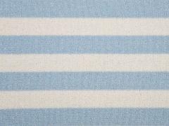 Glitzer Strickstoff Streifen 2 cm, hellblau wei�