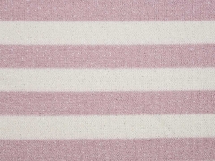 Glitzer Strickstoff Streifen 2 cm, altrosa wei�