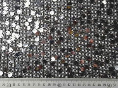 transparenter Paillettenstoff, schwarz