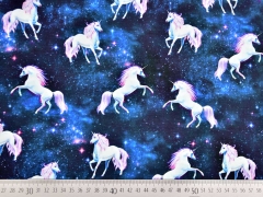 Jersey Digitaldruck Einh�rner Sternenhimmel