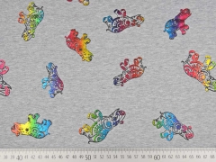 Sweat Glitzer Elefanten, bunt/hellgrau