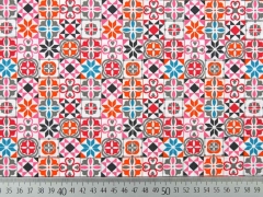 BW Fliesenmuster, orange  t�rkis