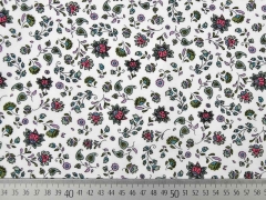 Baumwolle Blumen & Paisley, mint blau