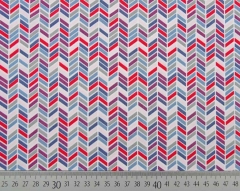 Baumwolle Pfeile, rot grau