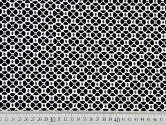 elastischer Hosenstoff R�dchen schwarz weiss