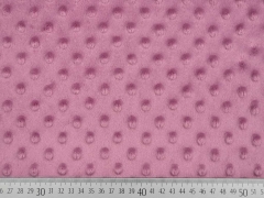 Minky Fleece Punkte, dunkles altrosa