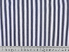 Baumwollstretch Mini Streifen, dunkelblau