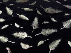 Pelzimitat Federn, schwarz Champagner metallic