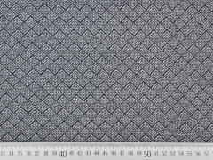 Jacquard Jersey gesteppt Rauten, ecrue schwarz