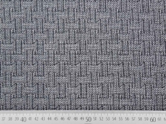 Jacquard Jersey grafisches Muster, ecrue schwarz