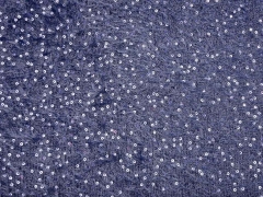 langhaariger Strick mit Pailletten, dunkelblau