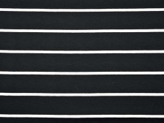 RESTST�CK 81 cm Viskosejersey Streifen Allegra, weiss/schwarz
