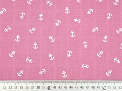 Musselin Anker, dunkles altrosa