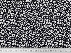 elastischer Jacquard Tiermotiv, schwarz-weiss