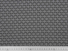 elastischer Jacquard Ornamente, schwarz-weiss