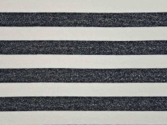Viskosejersey Glitzerstreifen, ecrue schwarz