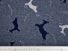 Jacquard Sweat Fischgr�t Hirsche Glitzer