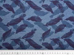 Jersey Federn, blau melange