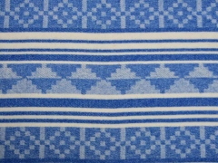 Wollstoff Peru Inkamuster himmelblau cremewei�