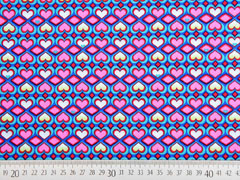 Retrolook Herzen & Rauten auf t�rkis