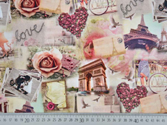 RESTST�CK 94 cm Jersey Digitaldruck Lovely Paris