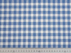 weicher Jeansstoff Karomuster, helles jeansblau