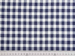 weicher Jeansstoff Karomuster, dunkles jeansblau